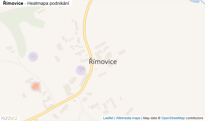 Mapa Římovice - Firmy v části obce.