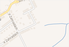 V Zahradách v obci Golčův Jeníkov - mapa ulice