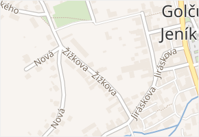 Žižkova v obci Golčův Jeníkov - mapa ulice