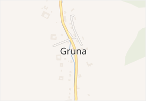 Gruna v obci Gruna - mapa části obce