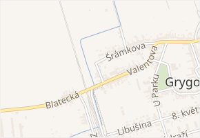 Bezručova v obci Grygov - mapa ulice