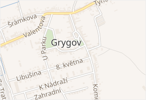 Havlíčkova v obci Grygov - mapa ulice