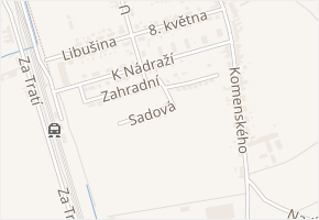 Sadová v obci Grygov - mapa ulice