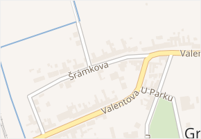 Šrámkova v obci Grygov - mapa ulice