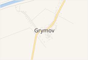 Grymov v obci Grymov - mapa části obce