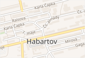 1. máje v obci Habartov - mapa ulice