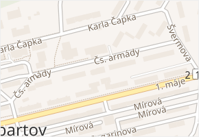 Čs. armády v obci Habartov - mapa ulice