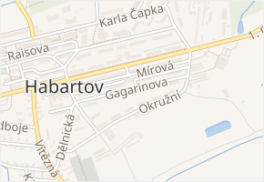 Gagarinova v obci Habartov - mapa ulice