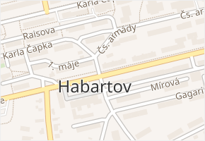 Habartov v obci Habartov - mapa části obce
