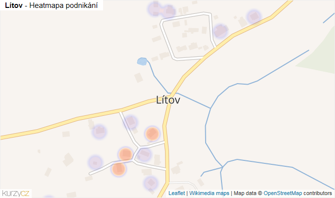 Mapa Lítov - Firmy v části obce.