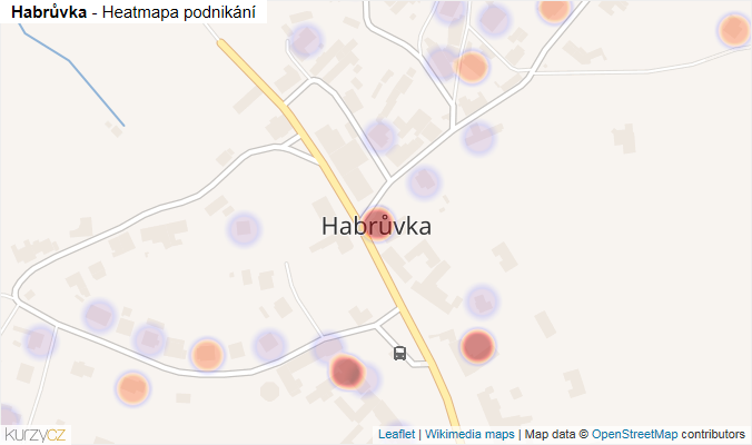 Mapa Habrůvka - Firmy v části obce.