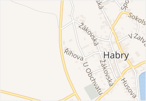 Říhova v obci Habry - mapa ulice