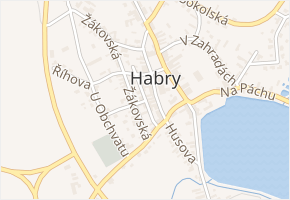 Za Školou v obci Habry - mapa ulice