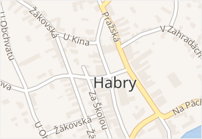 Žižkovo nám. v obci Habry - mapa ulice