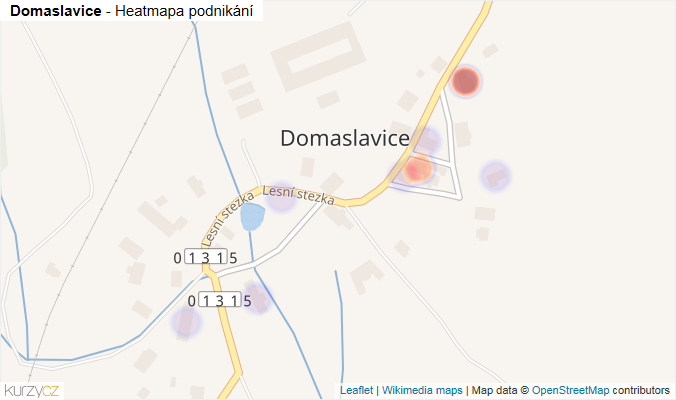 Mapa Domaslavice - Firmy v části obce.