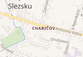 Chabičov v obci Háj ve Slezsku - mapa části obce