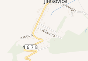 K Lomu v obci Háj ve Slezsku - mapa ulice
