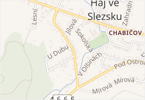 Na Hájku v obci Háj ve Slezsku - mapa ulice