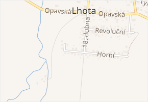 Novoměstská v obci Háj ve Slezsku - mapa ulice