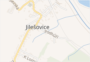 Podhůří v obci Háj ve Slezsku - mapa ulice