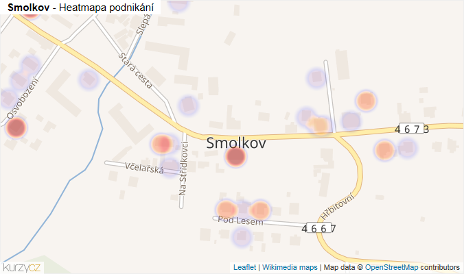 Mapa Smolkov - Firmy v části obce.