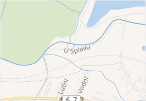 U Splavu v obci Háj ve Slezsku - mapa ulice