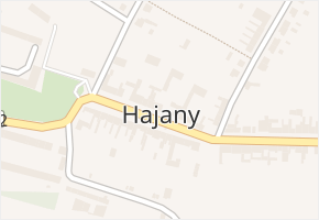Hajany v obci Hajany - mapa části obce