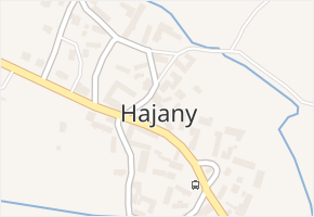 Hajany v obci Hajany - mapa části obce