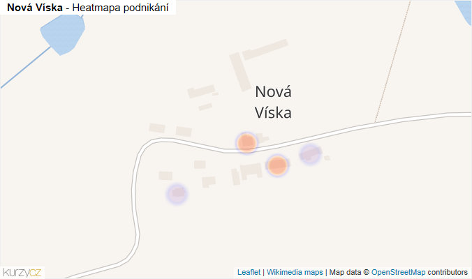 Mapa Nová Víska - Firmy v části obce.