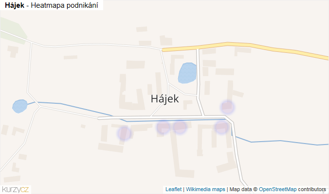 Mapa Hájek - Firmy v části obce.