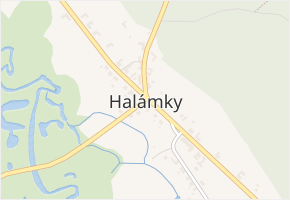 Halámky v obci Halámky - mapa části obce