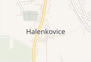 Halenkovice v obci Halenkovice - mapa části obce
