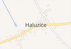 Haluzice v obci Haluzice - mapa části obce
