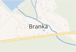 Branka v obci Halže - mapa části obce