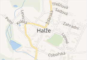 Halže v obci Halže - mapa části obce
