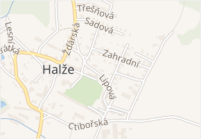 Lipová v obci Halže - mapa ulice
