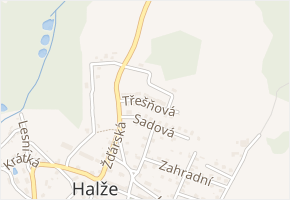 Třešňová v obci Halže - mapa ulice