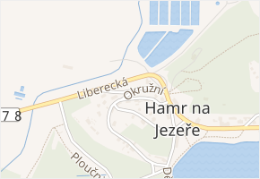 Liberecká v obci Hamr na Jezeře - mapa ulice