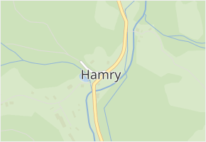 Hamry v obci Hamry - mapa části obce