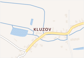 Kluzov v obci Haňovice - mapa části obce