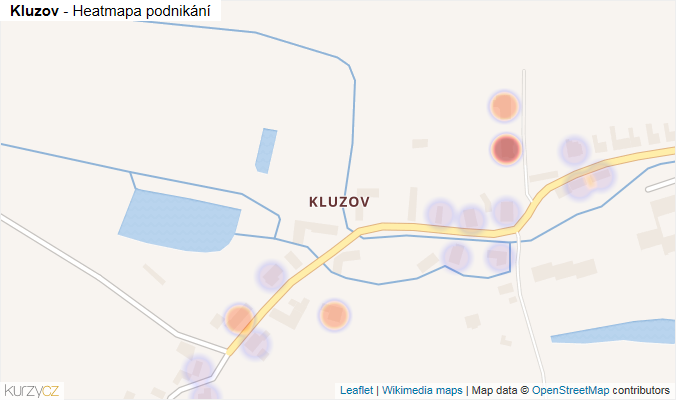 Mapa Kluzov - Firmy v části obce.