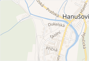 Dukelská v obci Hanušovice - mapa ulice