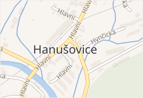 Hlavní v obci Hanušovice - mapa ulice