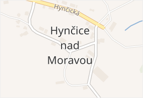 Hynčice nad Moravou v obci Hanušovice - mapa části obce