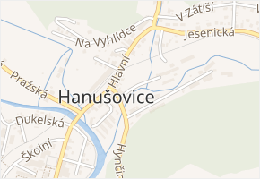 Hynčická v obci Hanušovice - mapa ulice