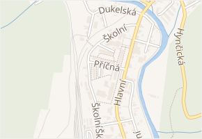 Příčná v obci Hanušovice - mapa ulice