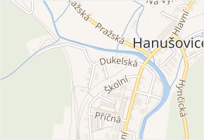 Úzká v obci Hanušovice - mapa ulice