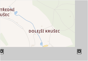 Dolejší Krušec v obci Hartmanice - mapa části obce