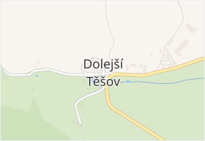 Dolejší Těšov v obci Hartmanice - mapa části obce