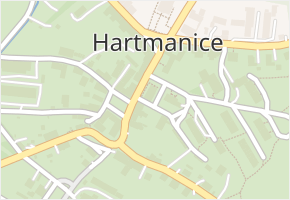 Hartmanice v obci Hartmanice - mapa části obce